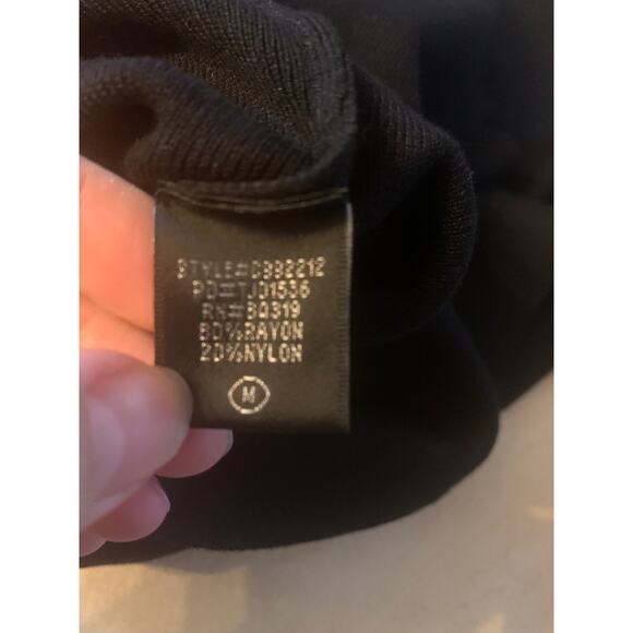 Cyrus black turtle neck womans medium cutout shoulder new with tags cute pro - Picture 4 of 8